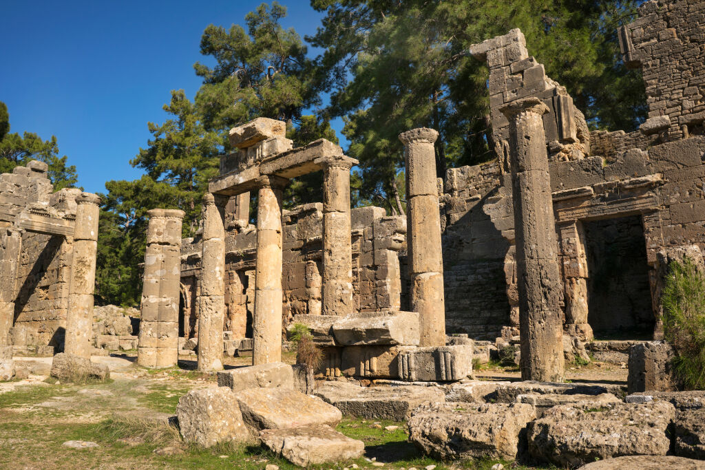 the remaining from ancient city Lyrbe (seleucia), Manavgat, Turkey