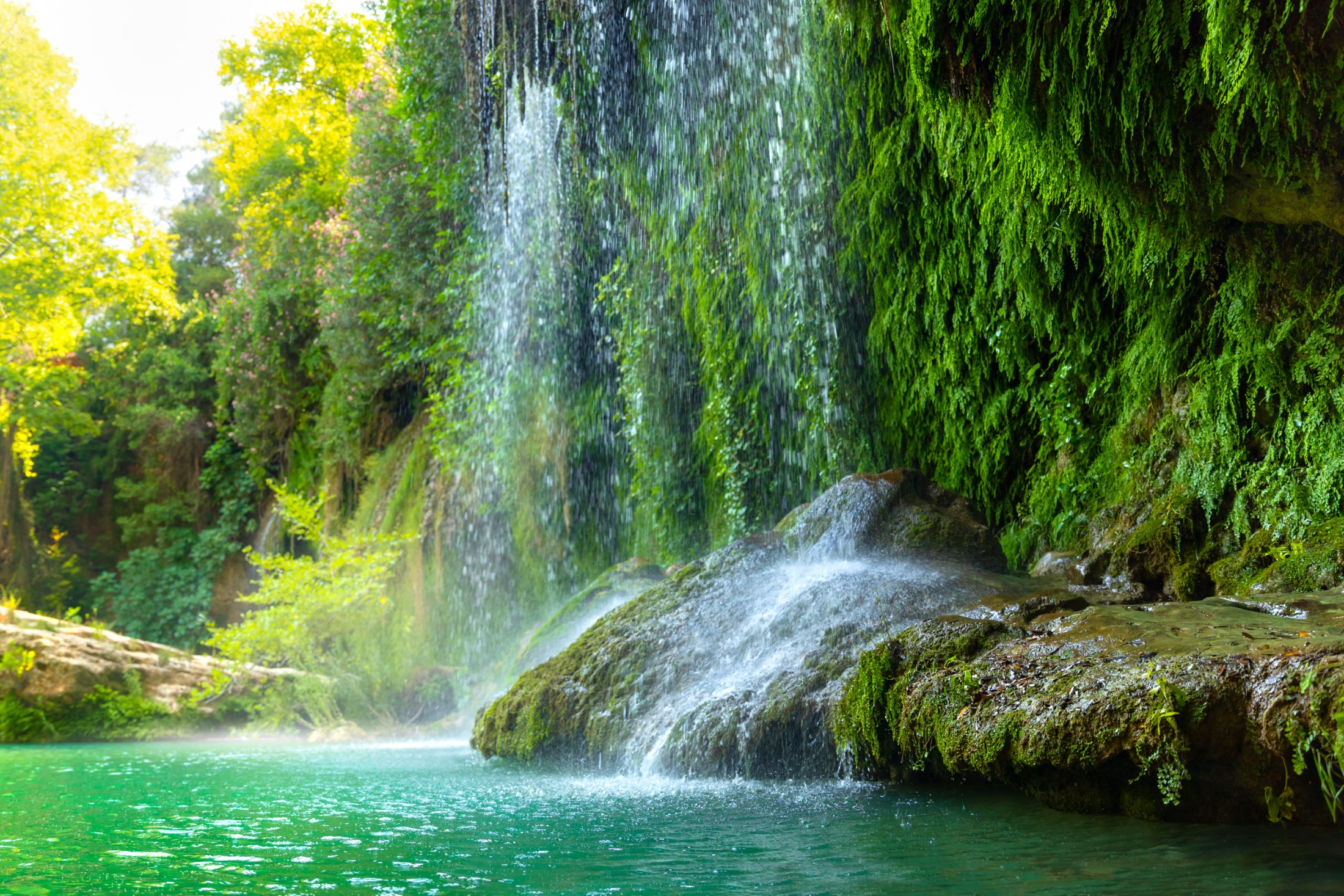 Famous Kursunlu Waterfalls in Antalya, Turkey